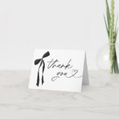 Black Bow Vrijgezellenfeest bedankkaart (Voorkant)