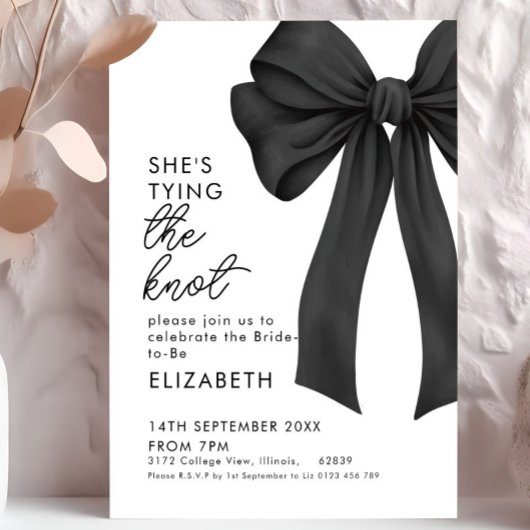 Black Bow-Vrijgezellenfeest Kaart