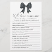 Black Bow Vrijgezellenfeest Wie kent het beste (Voorkant)