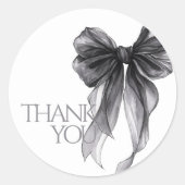 Black Bow Waterverf 18e verjaardag Ronde Sticker (Voorkant)