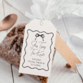 Black Bow Ze bindt de knoop Vrijgezellenfeest guns Cadeaulabel