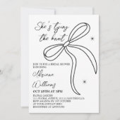 Black Bow Ze bindt het knoop Vrijgezellenfeest Kaart (Voorkant)