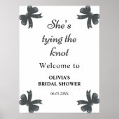 Black Bow Ze bindt het knoop Vrijgezellenfeest Poster (Voorkant)