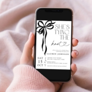 Black Bow Ze is de knoop Vrijgezellenfeest Kaart