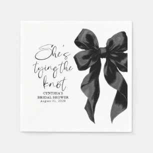 Black Bow Ze is de knoop Vrijgezellenfeest Servet