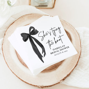 Black Bow Ze is de knoop Vrijgezellenfeest Servet