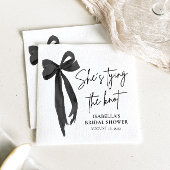 Black Bow Ze is de knoop Vrijgezellenfeest Servet