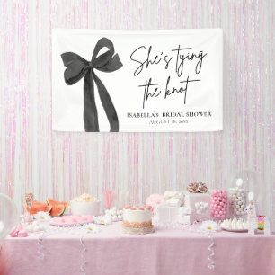 Black Bow Ze is de knoop Vrijgezellenfeest Spandoek