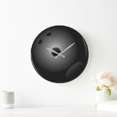 Black Bowling Ball Bowler Grote Klok (Huis)