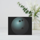 Black Bowling Ball Briefkaart (Staand voorkant)
