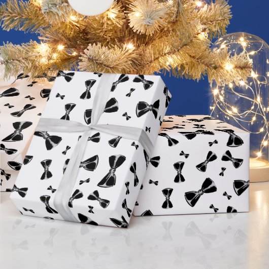 Black Bowtie vrijgezellenfeest Cadeaupapier (Feestdagen)