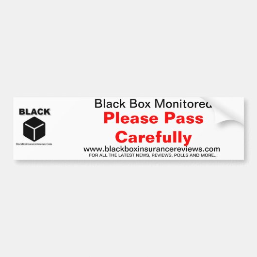 Black Box Car Sticker - Geef zorgvuldig door (Voorkant)