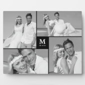 Black Box Timeless Monogram Weduwfoto Easel Fotoplaat (Voorkant)