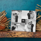 Black Box Timeless Monogram Weduwfoto Easel Fotoplaat (Zijkant)