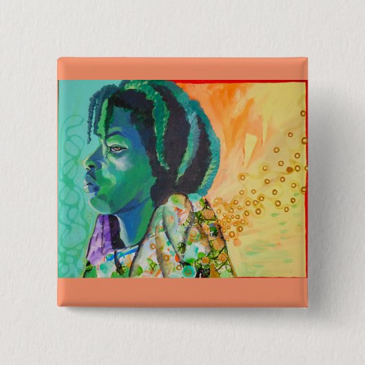 Black Boy Dreaming Button (Voorkant)