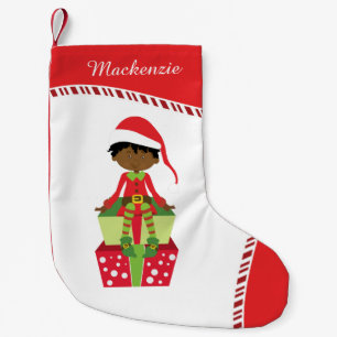 Black Boy Elf Kleine Kerstsok