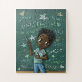 Black Boy en Positive Words Legpuzzel