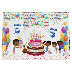 Black Boy Joy Verjaardag Groot Cadeauzakje