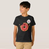 Black Boys Shirt Cool Donut Schaats Fun (Voorkant volledig)