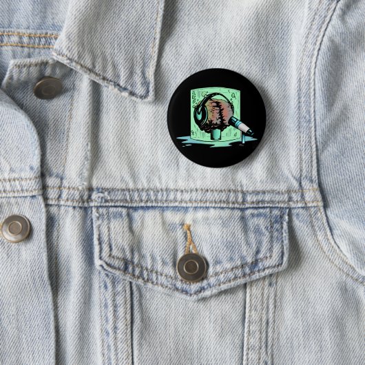 Black Brain Button (In situ)