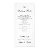 Black branch Old Money wedding program Reclamekaart (Achterkant)