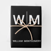 Black Branded Logo | onderneming Inpakpapier Vel (In situ)