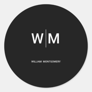 Black Branded Logo onderneming Ronde Sticker