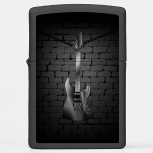 Black Brick Steel Guitar - past Zippo Lighter aan