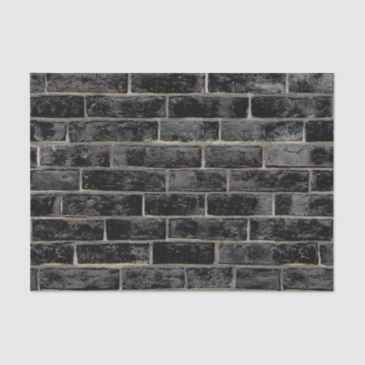 Black Brick Wall patroon Tissuepapier (Voorkant)