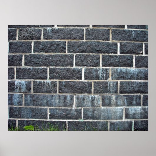 Black Brick Wall textuur Poster (Voorkant)