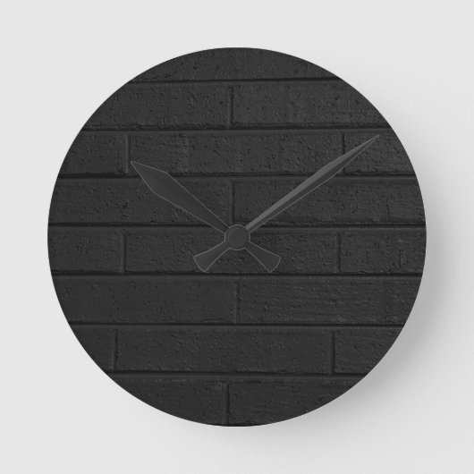 Black Bricks Ronde Klok (Voorkant)