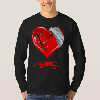 Black Broken Heart Shirt Men Women Pastel Goth Val