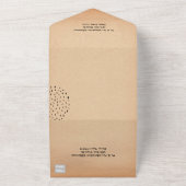 Black Broken Heart Tweede huwelijk All In One Uitnodiging (Buitenkant)