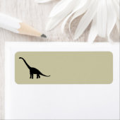 Black Brontosaurus Dinosaur Shadow Dino Etiket (Insitu)