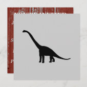 Black Brontosaurus Dinosaur Shadow Dino Kaart (Voorkant / Achterkant)