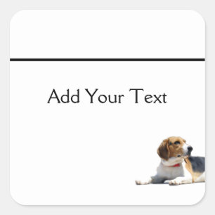 Black Brown and White Beagle Dog Sticker