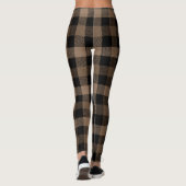 Black & Brown Gingham Shepherd's Pset Leggings (Achterkant)