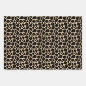 Black Brown Giraffe Print Inpakpapier Vel (Voorkant)