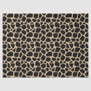 Black Brown Giraffe Print Tissuepapier
