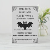 Black & Brown  Halloween-feestuitnodiging Kaart (Staand voorkant)