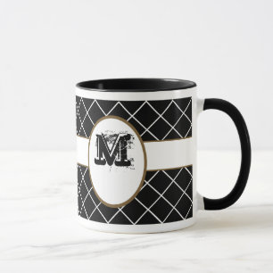 Black Brown Monogrammed Mannen Mok