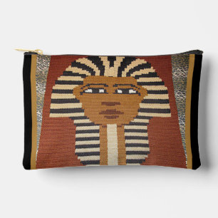 Black Brown Pharaoh King Tut Artisan Crochet Print Etui