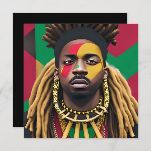 Black Bruh African Man Juneteenth King (Voorkant / Achterkant)