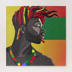 Black Bruh African Man Juneteenth King Legpuzzel