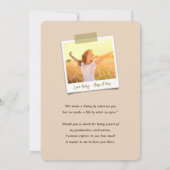 Black Brush Script Calligraphy Photo Afstuderen Bedankkaart (Achterkant)