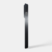 Black Brushed Metal Texture iPhone 15 Pro case (Côté gauche)