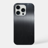   Black Brushed Metal Texture iPhone 15 Pro case (Verso)