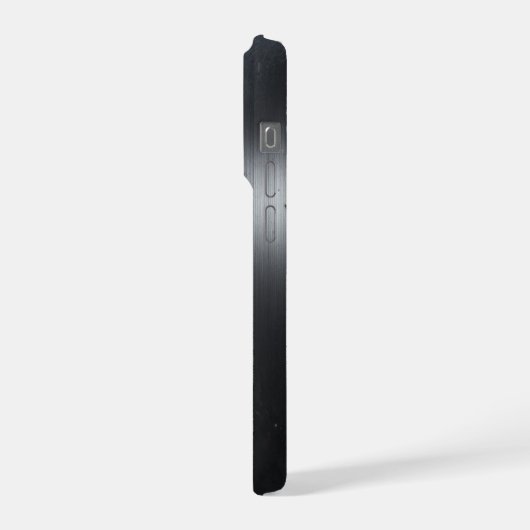  Black Brushed Metal Texture iPhone 15 Pro case iPhone Hoesje (Linkerkant)