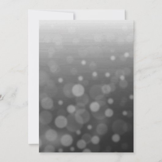 Black Bubbles Starfish Plage Mariage Invitations (Dos)