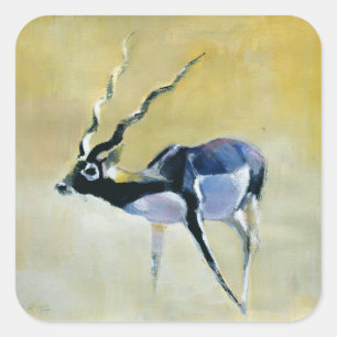 Black Buck Velavadar 1997 Vierkante Sticker